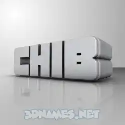 chib in White Metro style - 3D name wallpaper