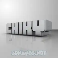 chiky in White Metro style - 3D name wallpaper