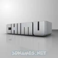 chimu in White Metro style - 3D name wallpaper