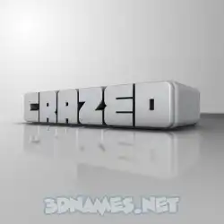 crazed in White Metro style - 3D name wallpaper