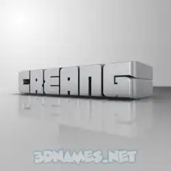 creang in White Metro style - 3D name wallpaper