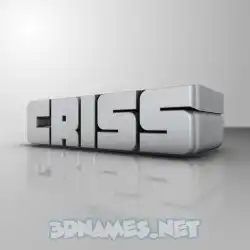 criss in White Metro style - 3D name wallpaper
