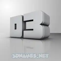 d3 in White Metro style - 3D name wallpaper