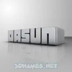 dasun in White Metro style - 3D name wallpaper