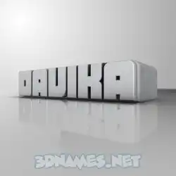 davika in White Metro style - 3D name wallpaper
