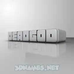 deadgod in White Metro style - 3D name wallpaper