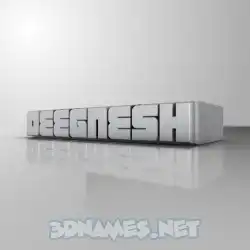 deegnesh in White Metro style - 3D name wallpaper