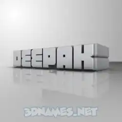 deepak in White Metro style - 3D name wallpaper