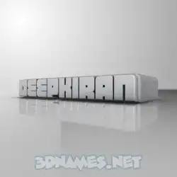 deepkiran in White Metro style - 3D name wallpaper