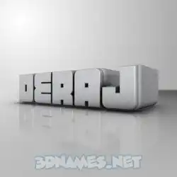 deraj in White Metro style - 3D name wallpaper