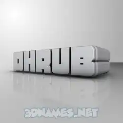 dhrub in White Metro style - 3D name wallpaper