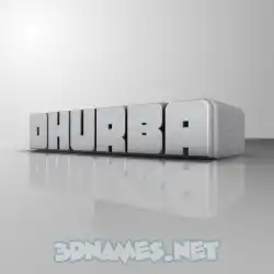 dhurba in White Metro style - 3D name wallpaper