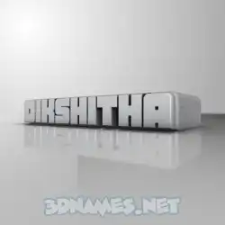 dikshitha in White Metro style - 3D name wallpaper