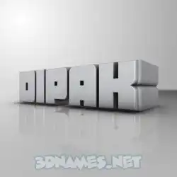dipak in White Metro style - 3D name wallpaper