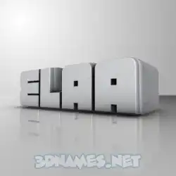 elaa in White Metro style - 3D name wallpaper