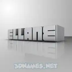 ellane in White Metro style - 3D name wallpaper