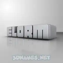 elorm in White Metro style - 3D name wallpaper