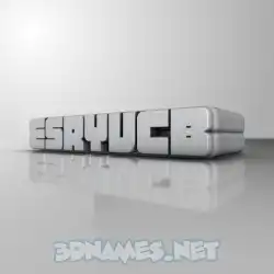 esryvcb in White Metro style - 3D name wallpaper