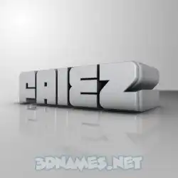 faiez in White Metro style - 3D name wallpaper