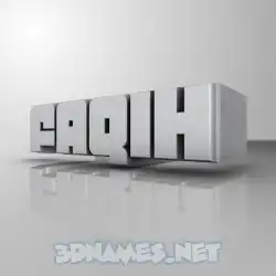 faqih in White Metro style - 3D name wallpaper