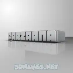 farzaana in White Metro style - 3D name wallpaper