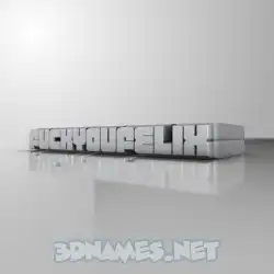 fuckyoufelix in White Metro style - 3D name wallpaper