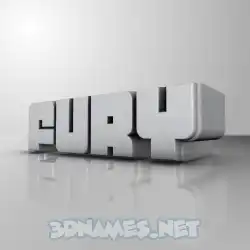 fury in White Metro style - 3D name wallpaper