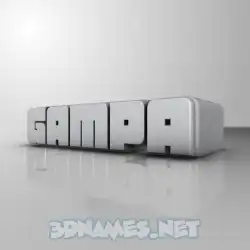 gampa in White Metro style - 3D name wallpaper