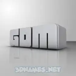 gdm in White Metro style - 3D name wallpaper