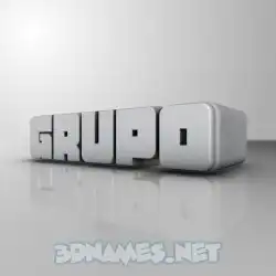 grupo in White Metro style - 3D name wallpaper