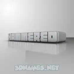 hammered in White Metro style - 3D name wallpaper
