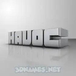 havoc in White Metro style - 3D name wallpaper