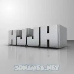 hjjh in White Metro style - 3D name wallpaper