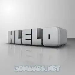 hlelo in White Metro style - 3D name wallpaper
