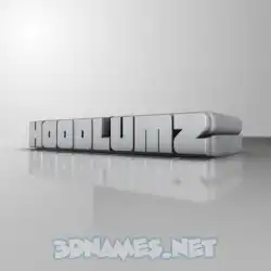 hoodlumz in White Metro style - 3D name wallpaper