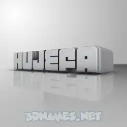 hujefa in White Metro style - 3D name wallpaper