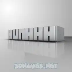 hunhhh in White Metro style - 3D name wallpaper