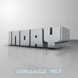 inday in White Metro style - 3D name wallpaper