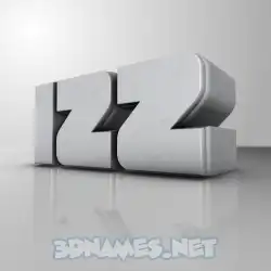 izz in White Metro style - 3D name wallpaper