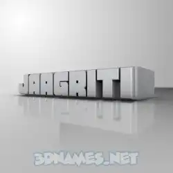 jaagriti in White Metro style - 3D name wallpaper