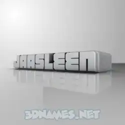 jaasleen in White Metro style - 3D name wallpaper