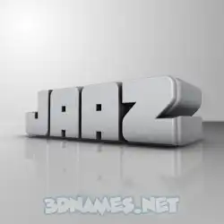 jaaz in White Metro style - 3D name wallpaper