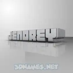 jendrey in White Metro style - 3D name wallpaper