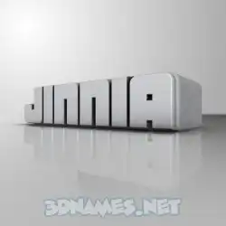 jinnia in White Metro style - 3D name wallpaper