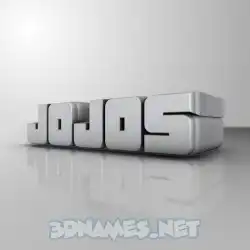 jojos in White Metro style - 3D name wallpaper
