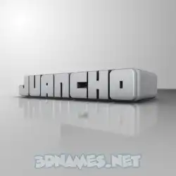 juancho in White Metro style - 3D name wallpaper