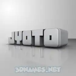 jyoto in White Metro style - 3D name wallpaper