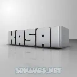 kasai in White Metro style - 3D name wallpaper
