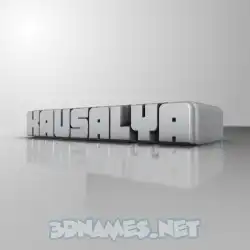kausalya in White Metro style - 3D name wallpaper