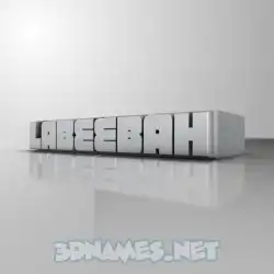 labeebah in White Metro style - 3D name wallpaper